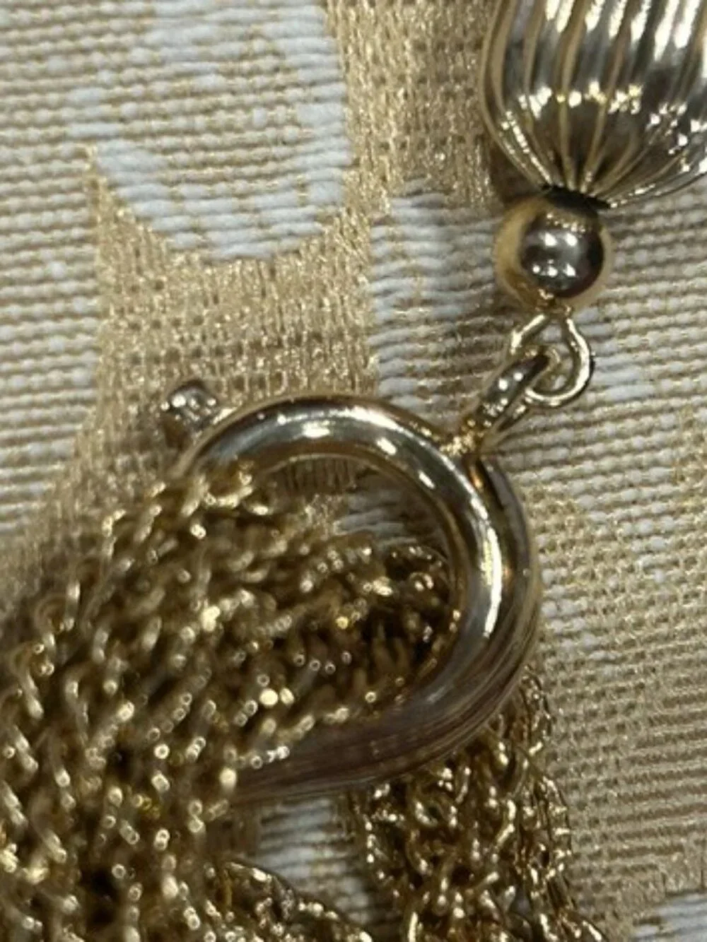 SARAH COVENTRY Multi-Strand Gold Tassel Necklace Bracelet SET